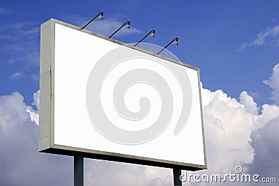 Blank Billboard Stock Photo