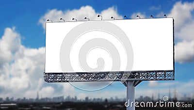 Blank billboard in the city Stock Photo