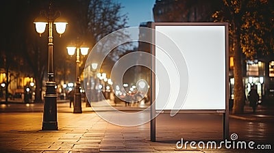 Blank billboard mockup for advertising, City buildings background Stock Photo
