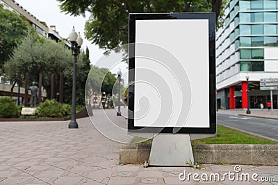 Blank billboard mockup in the street Stock Photo