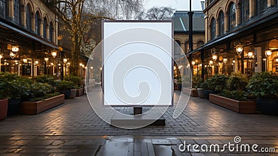 Blank billboard screen in a public place.A large outdoor advertising structure.Can be used for news, video, opinion, reviews, even Stock Photo