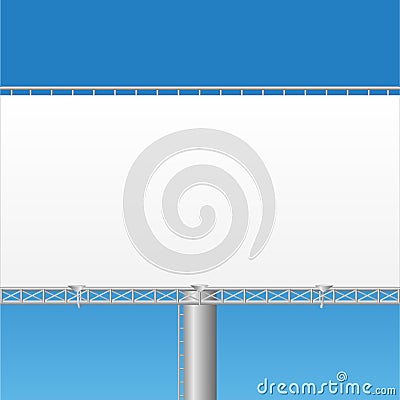 Blank billboard vector illustration Vector Illustration