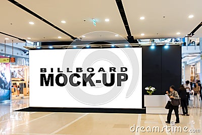 Blank billboards located in shopping mall Editorial Stock Photo