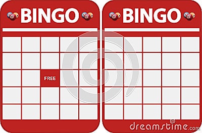 Blank bingo cards Stock Photo