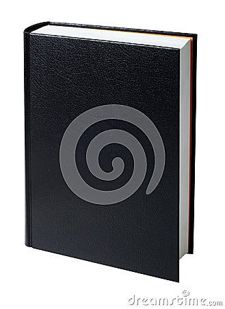 Blank black book Stock Photo