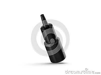 Blank black matte dropper bottle for branding and mockup Stock Photo