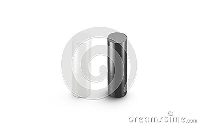 Blank black and white lipstick tube mock up, isolated Stock Photo