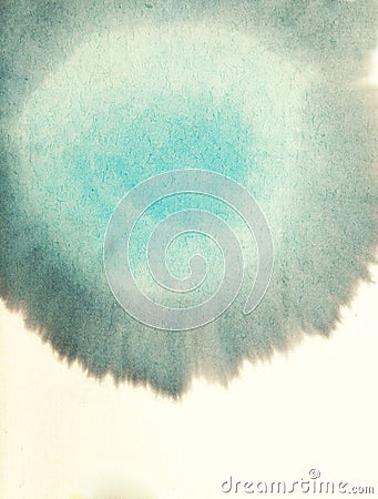 Blank Blue Abstract Watercolor Macro Texture Background. Stock Photo