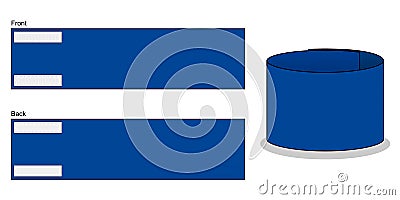 Blank Blue Armband Captain Pattern Template Vector Illustration