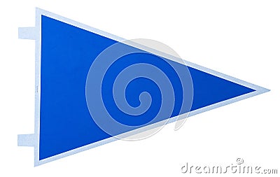 A blank blue pennant Stock Photo