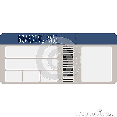 Blank Boarding Pass Vector Illustration Vector Illustration