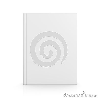 Blank book cover isolated on white Stock Photo