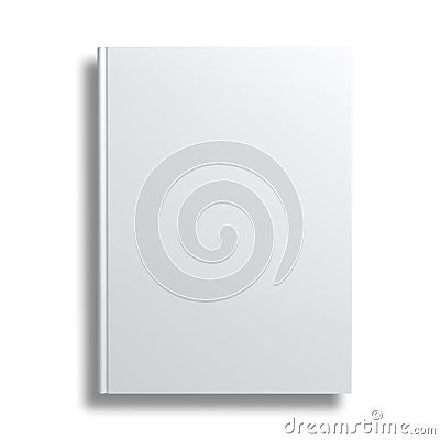 Blank book cover over white background Stock Photo