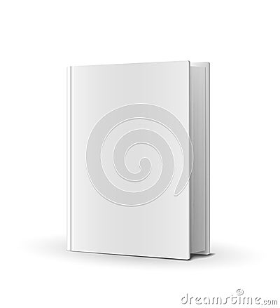 Blank book cover over white Vector Illustration