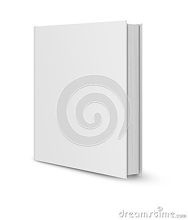 Blank book cover white Stock Photo