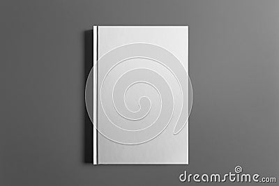 Blank book isolated on grey Stock Photo