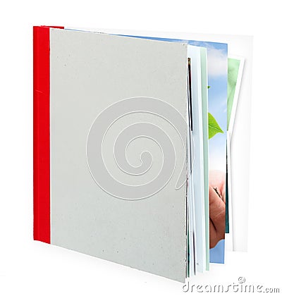 Blank book, photo album. Stock Photo