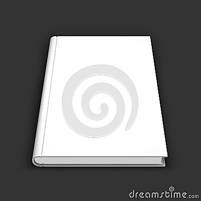 Blank book, textbook, booklet or notebook mockup. Vector Illustration