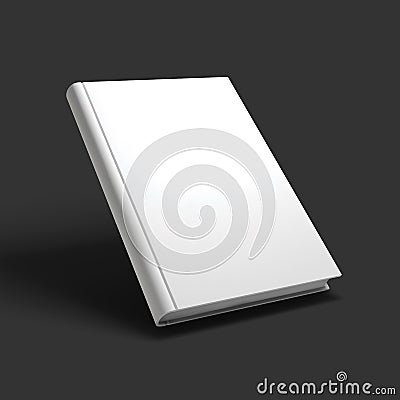 Blank book, textbook, booklet or notebook mockup. Vector Illustration