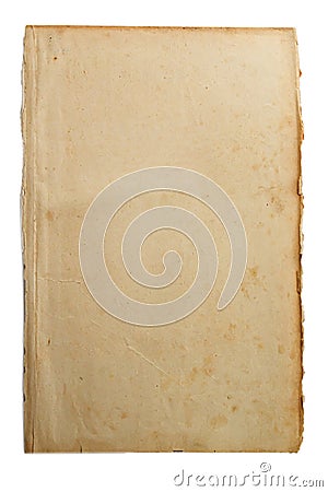 Blank book vintage sheet of paper yellowed by time. The concept of reading literature, education and book publishing. Free space Stock Photo