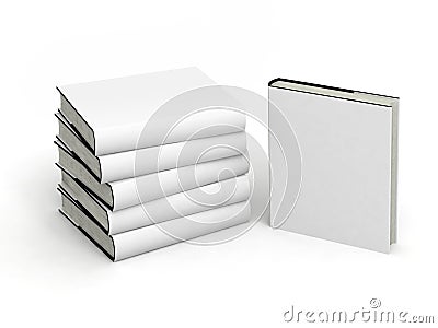 Blank book with white cover Stock Photo