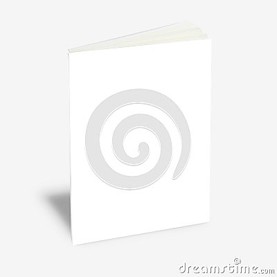 Blank book with white cover Stock Photo