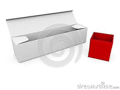 Blank boxes Stock Photo