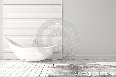 Blank bright bathroom Stock Photo