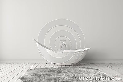 Blank bright bathroom Stock Photo