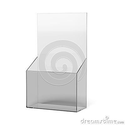 Blank brochure holder Stock Photo