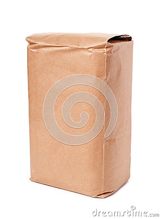 Blank brown craft paper bag Stock Photo