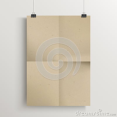 Blank brown poster template Vector Illustration
