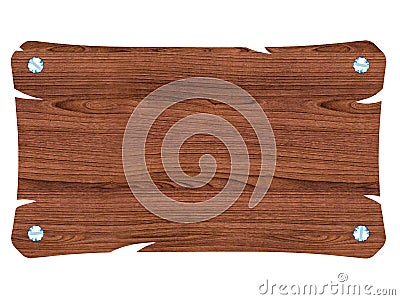 Blank brown wooden signboard with Stock Photo