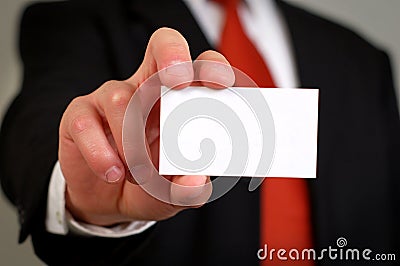 Blank Business Card Stock Photo