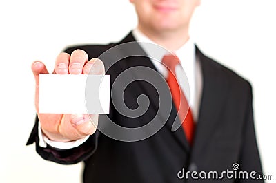 Blank Business Card Stock Photo