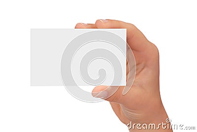 Blank Business Card Stock Photo