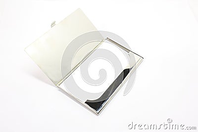 Blank Business Card Holder Stock Photo