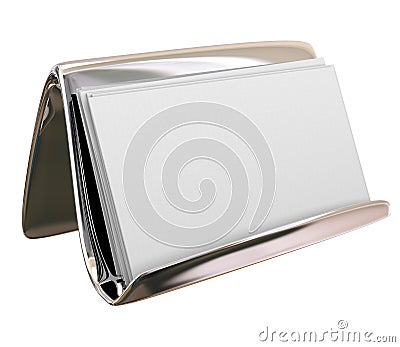 Blank Business Card Holder Copy Space for Your Text Words Messag Stock Photo