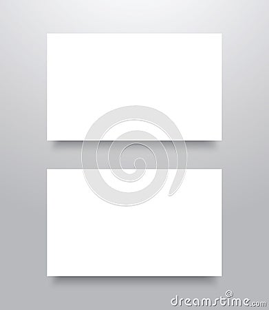 Blank Business card mockup Vector Illustration