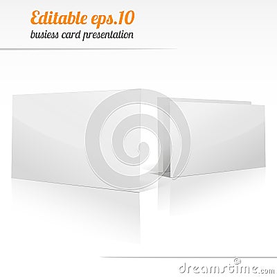 Blank business card presentation Vector Illustration