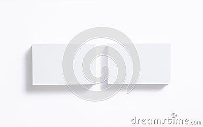 Blank business cards stack isolated on white. Mockup template for graphic designers presentations and portfolios. 3d render Stock Photo