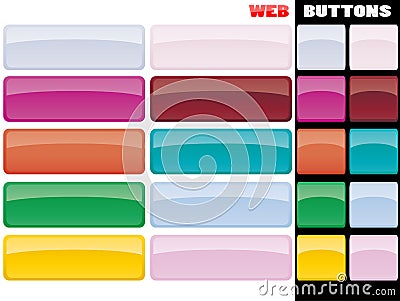 Blank buttons Vector Illustration