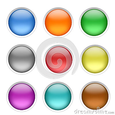 Blank Buttons Stock Photo