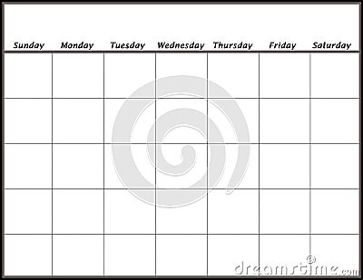 Blank Calendar Cartoon Illustration