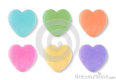 Blank Candy Valentines Hearts Stock Photo
