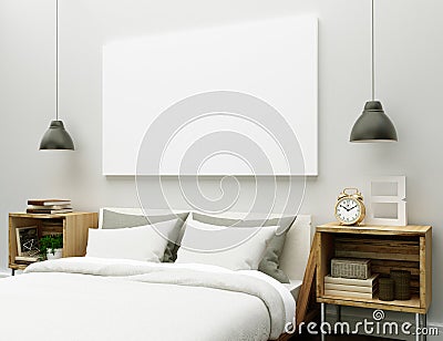 Blank Canvas in the Bedroom Stock Photo