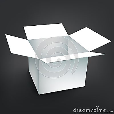 Blank carton with soft shadow Vector Illustration