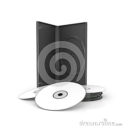 Blank Case and Disk Stock Photo