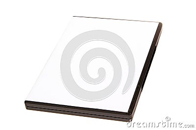 Blank case DVD / CD white background Stock Photo