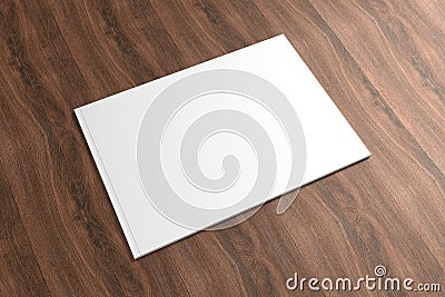 Blank Catalog on the wooden Background Stock Photo